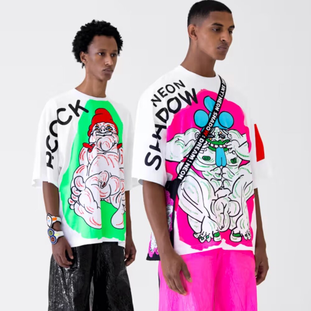 Walter van Beirendonck SS22 "Neon Shadow" t-shirt